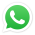 WhatsApp logo featuring a white phone icon inside a green speech bubble, with a thick white border around the bubble.