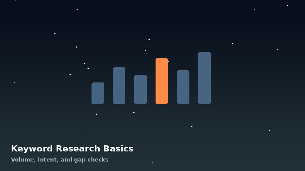 Abstract bar chart representing keyword research for freelancers
